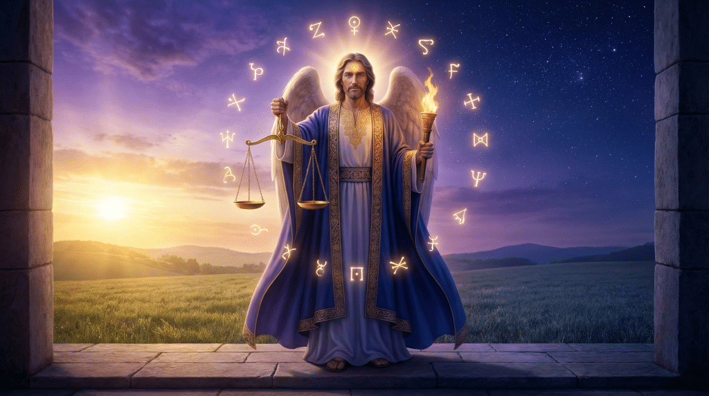 18h18 signification ange Caliel justice divine vérité lumière sagesse crépusculaire