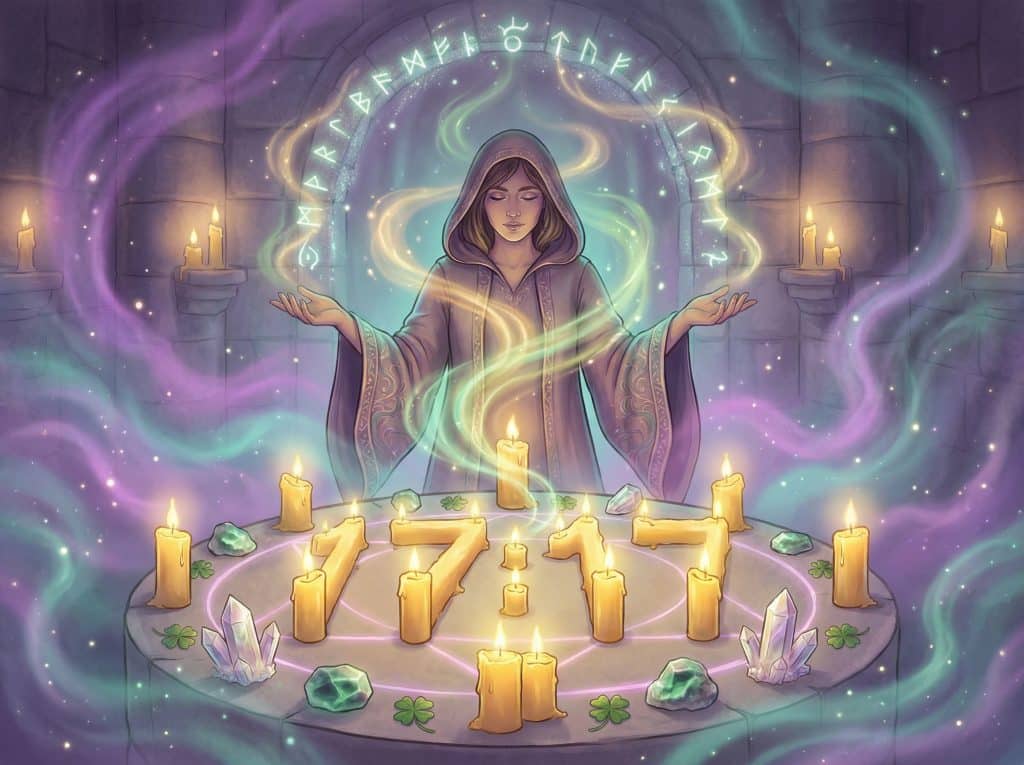 17h17 signification rituel chance manifestation lumière dorée énergie positive attraction