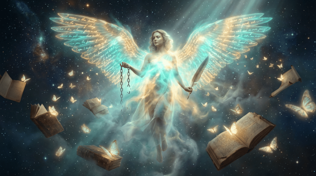 13h13 signification ange Yeiazel consolation libération lumière spirituelle