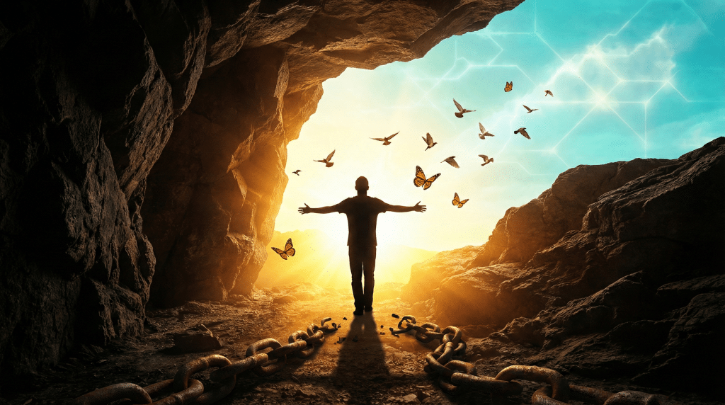 15h15 signification sortie caverne ombre lumière libération éveil spirituel transformation