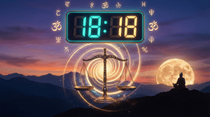 18h18 signification heure miroir accomplissement karma sagesse lumière crépusculaire