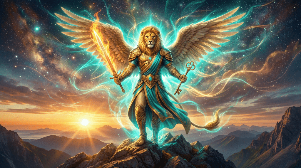 15h15 signification ange Ariel lion de Dieu courage révélation lumière divine