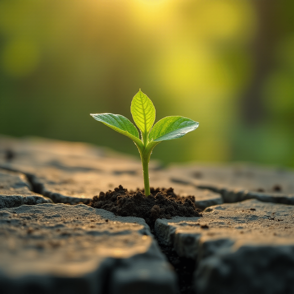 coaching confiance en soi croissance resilience plante