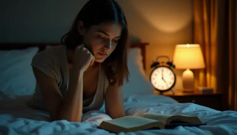 Femme contemplant une horloge affichant 00h00 à minuit, illustrant la signification de cette heure pour une flamme jumelle