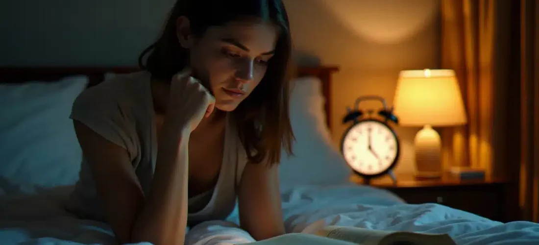 Femme contemplant une horloge affichant 00h00 à minuit, illustrant la signification de cette heure pour une flamme jumelle