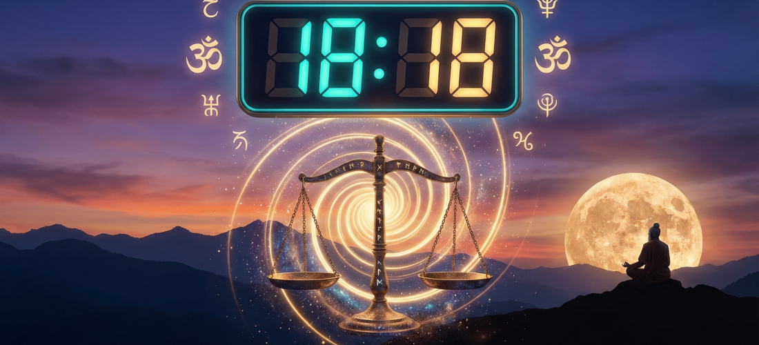 18h18 signification heure miroir accomplissement karma sagesse lumière crépusculaire